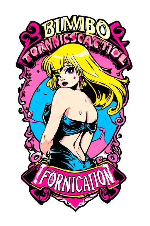"transexual" "bimbo"  "fornication" tattoo design idea