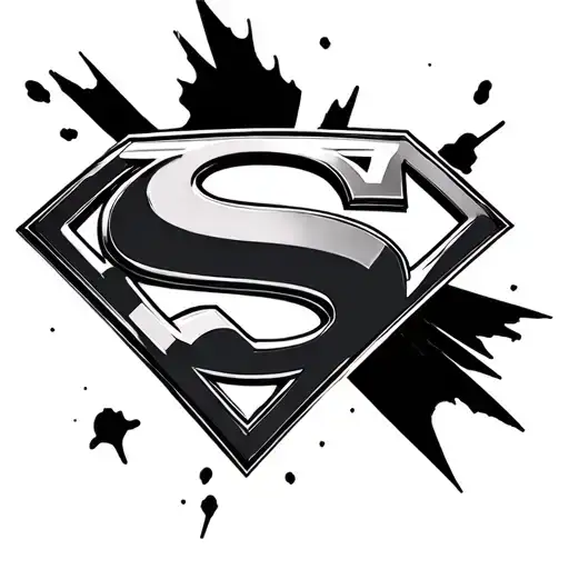 superman symbol tattoo design idea