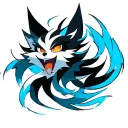 nine tailed fox attack tattoo design idea