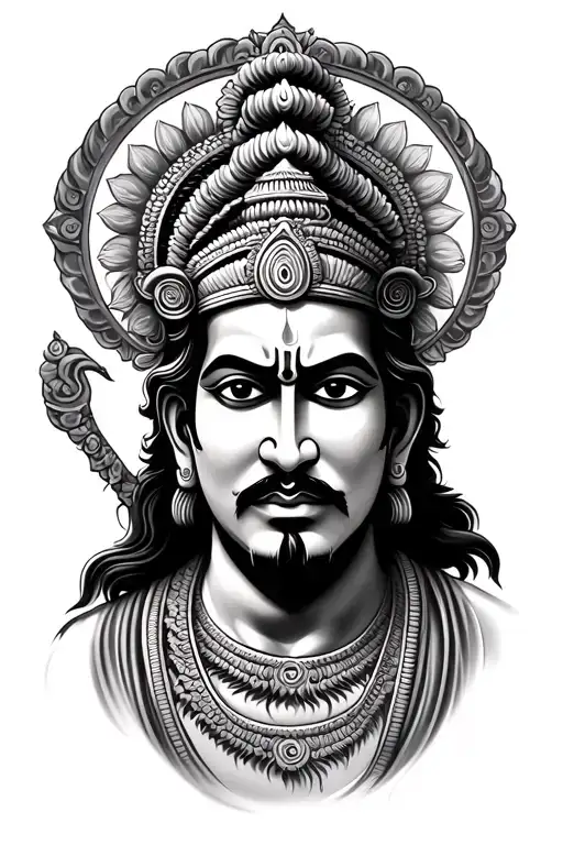 Hanuman Gada tattoo design idea