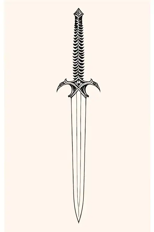 sword spine tattoo manly tattoo design idea