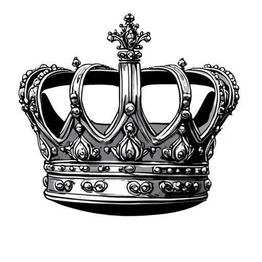 princess tiara and kings crown tattoo design idea