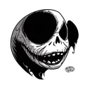 oogie boogie from nightmare before Christmas made to look like a baby tattoo design idea