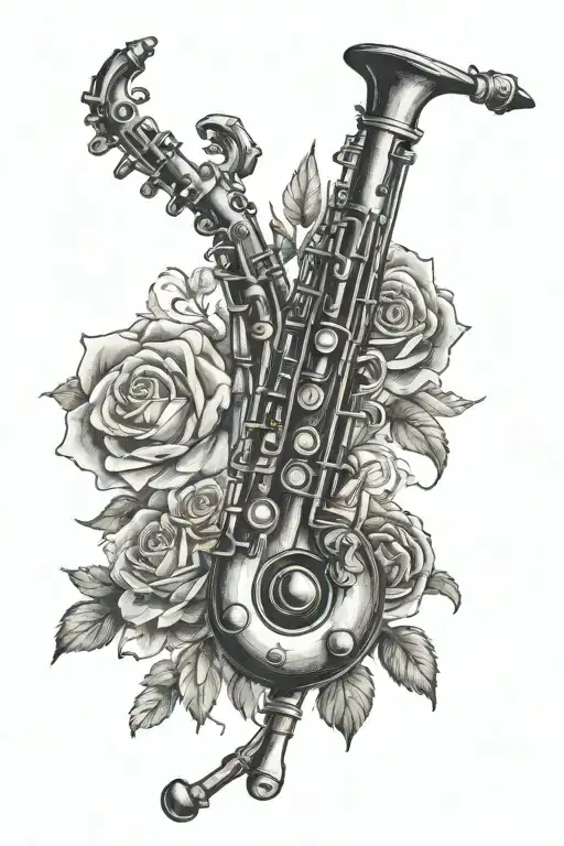 Clarinet tattoo design idea