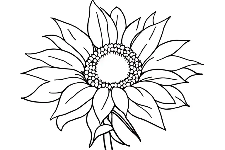 Sunflower tattoo design idea