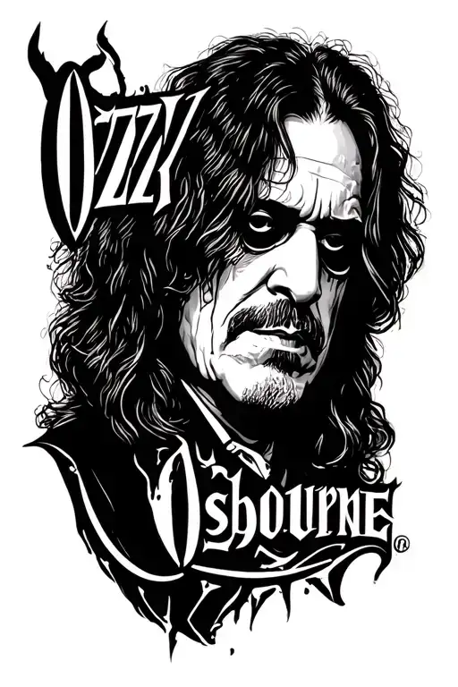 ozzy osbourne logo tattoo design idea