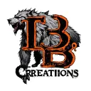 "T.B. Creations" werewolf text centered tattoo design idea