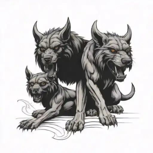 Cerberus tattoo design idea