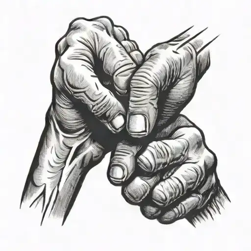 2 fists bumping fist h in one S in the other. 05-09-2024 above. Best Friends below tattoo design idea