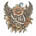 Neha name tattoo design idea