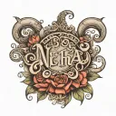 Neha name tattoo design idea
