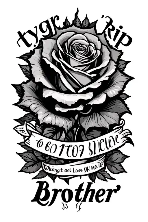 "tyjair " roses rip brother that love tattoo design idea