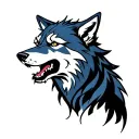 magic the gathering wolf tattoo design idea