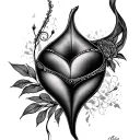 Labia tattoo design idea