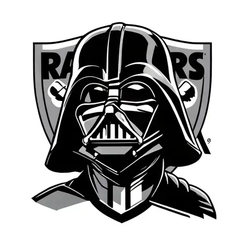 darth Vader raiders football logo tattoo design idea