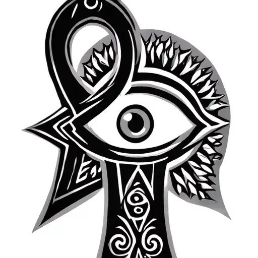 Ankh Symbol with eye names Jasmine Prajapati ancient Nepalese roman numerals 8 16 tattoo design idea