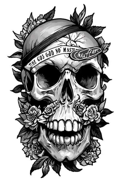"There is no god or master" no gods no masters old school tattoo tattoo design idea
