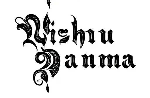 “Vishnu anna 
14-01-2000 " tattoo design idea