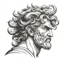 young  odysseus face tattoo design idea
