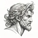 young  odysseus face tattoo design idea