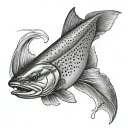 steelhead trout tattoo design idea