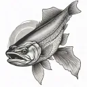 steelhead trout tattoo design idea