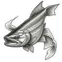 steelhead trout tattoo design idea