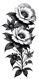 flowers spiders crosses mixed tattoo design idea