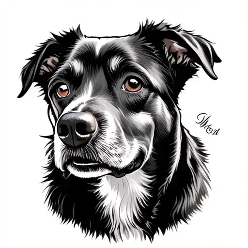 Memorial Dog tattoo design idea