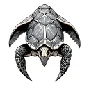 turtle with Aries, Virgo, and Scorpio zodiac symbol tattoo design idea