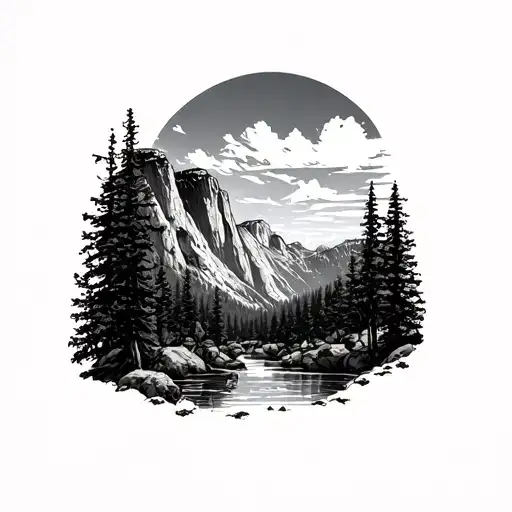 Yosemite tattoo design idea