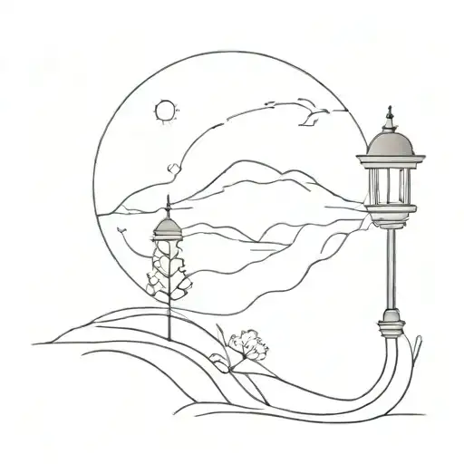lights will guide you home  tattoo design idea