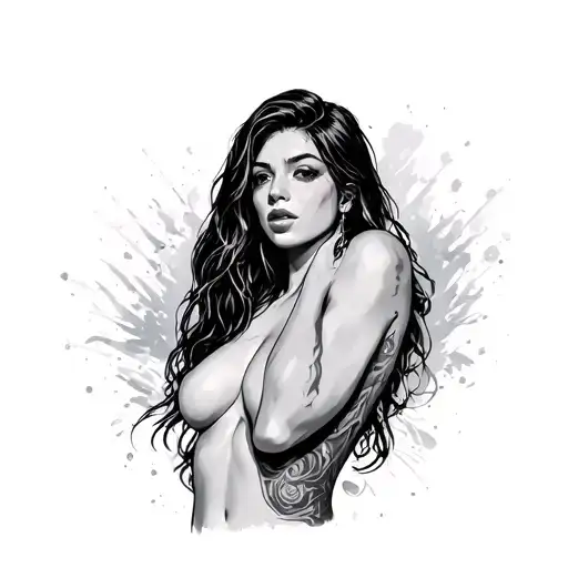 make her show her armpits she is all sweaty naked tattoo design idea