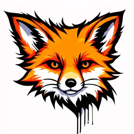 Fox Face tattoo design idea
