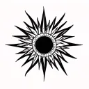 "Daphnée even" sun tattoo design idea