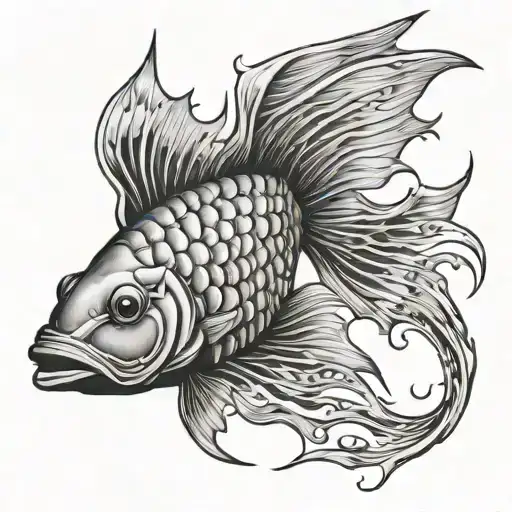 fish scales tattoo design idea