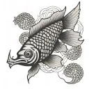 fish scales tattoo design idea