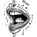 Bite Me tattoo design idea