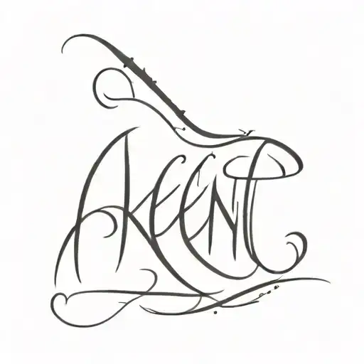 kent name written inside tattoo design idea