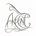 kent name written inside tattoo design idea