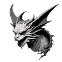 Gothic Gargoyle tattoo design idea