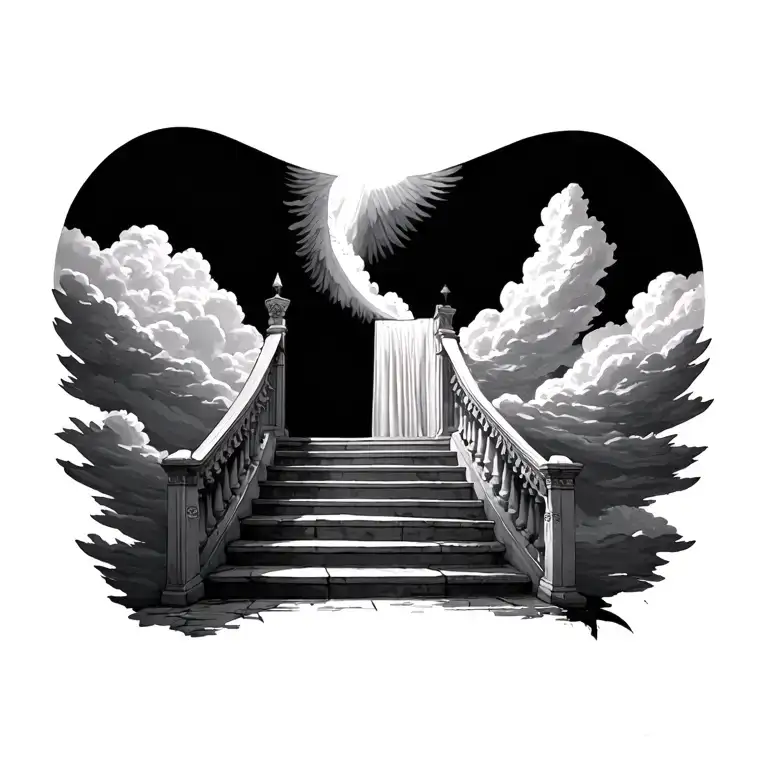 stair way to heaven tattoo design idea