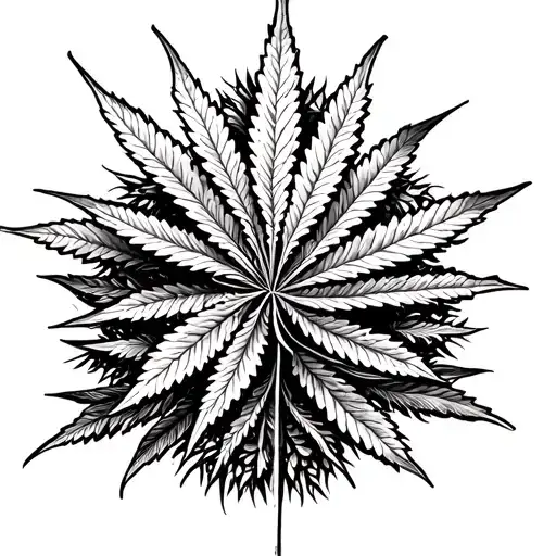 marihuana tattoo design idea
