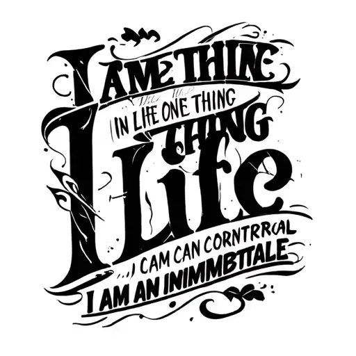 I am the one thing in life I can control, I am inimitable I am an original  tattoo design idea