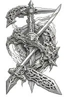 halo energy sword tattoo design idea