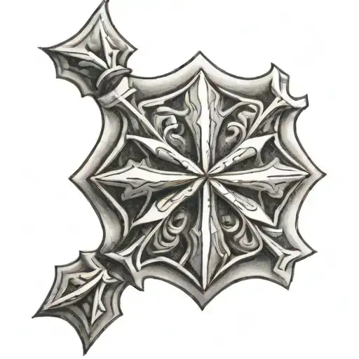 Maltese cross tattoo design idea