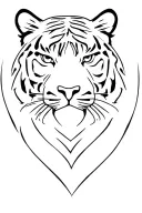tiger head tattoo design idea