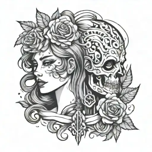 tribute mourning strong friendship between tattoo design idea