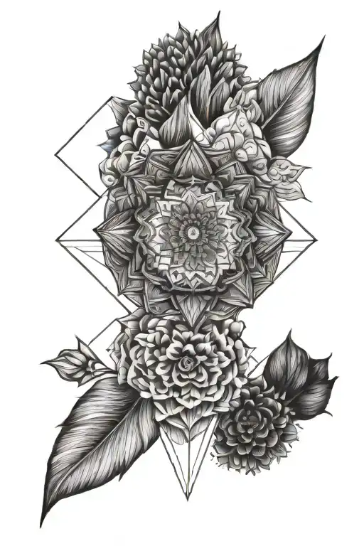 mandala, healing, self love, female, delicate, courage tattoo design idea