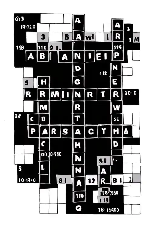 crossword with dates 03-18-1961, 10-30-1960, 01-29-1961, 03-16-1960, 06-29-1965 tattoo design idea